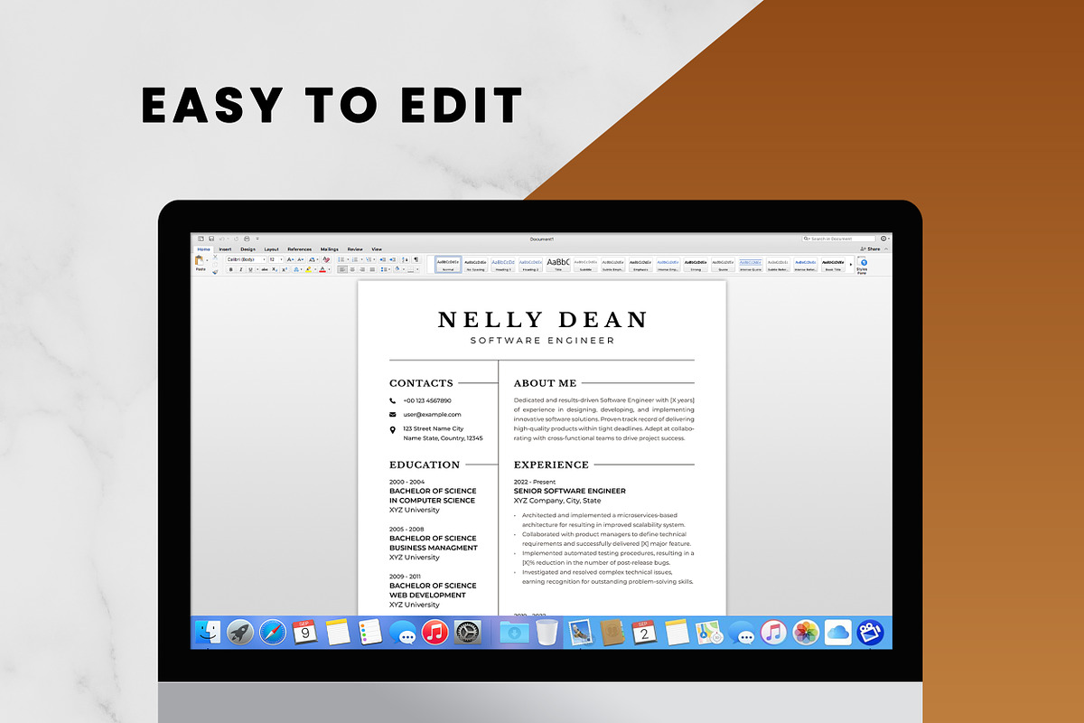Software Engineer Resume Template preview 5