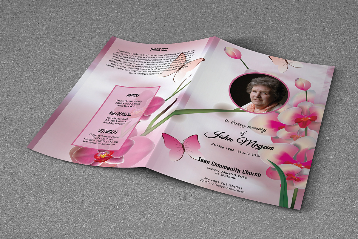 Funeral Program Template-T244, a Brochure Template by Template Shop (Photo 1 of 4)