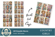 Country Girls Junk Journal Pages, an Illustration by NiiiNArt (Thumbnail 8 of 8)