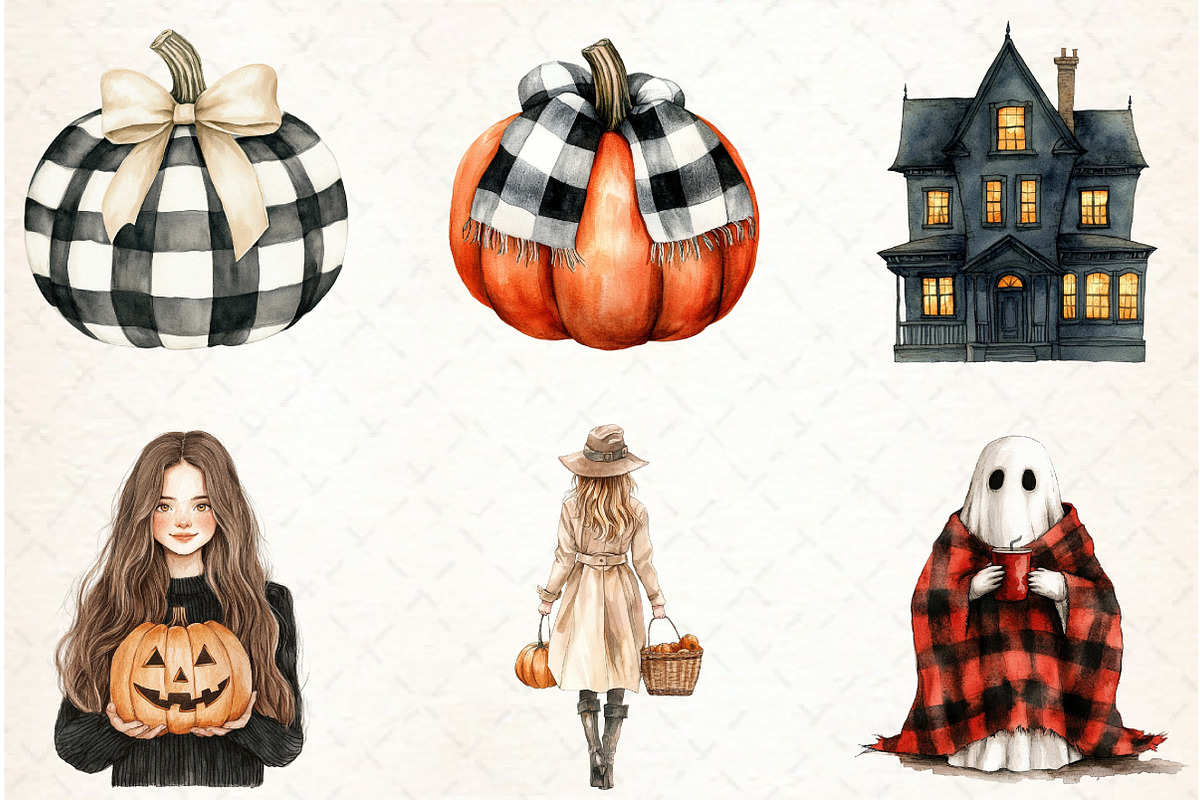 Watercolor Creepy and Cozy Halloween, an Illustration by Libby Wishes (Photo 6 of 7)