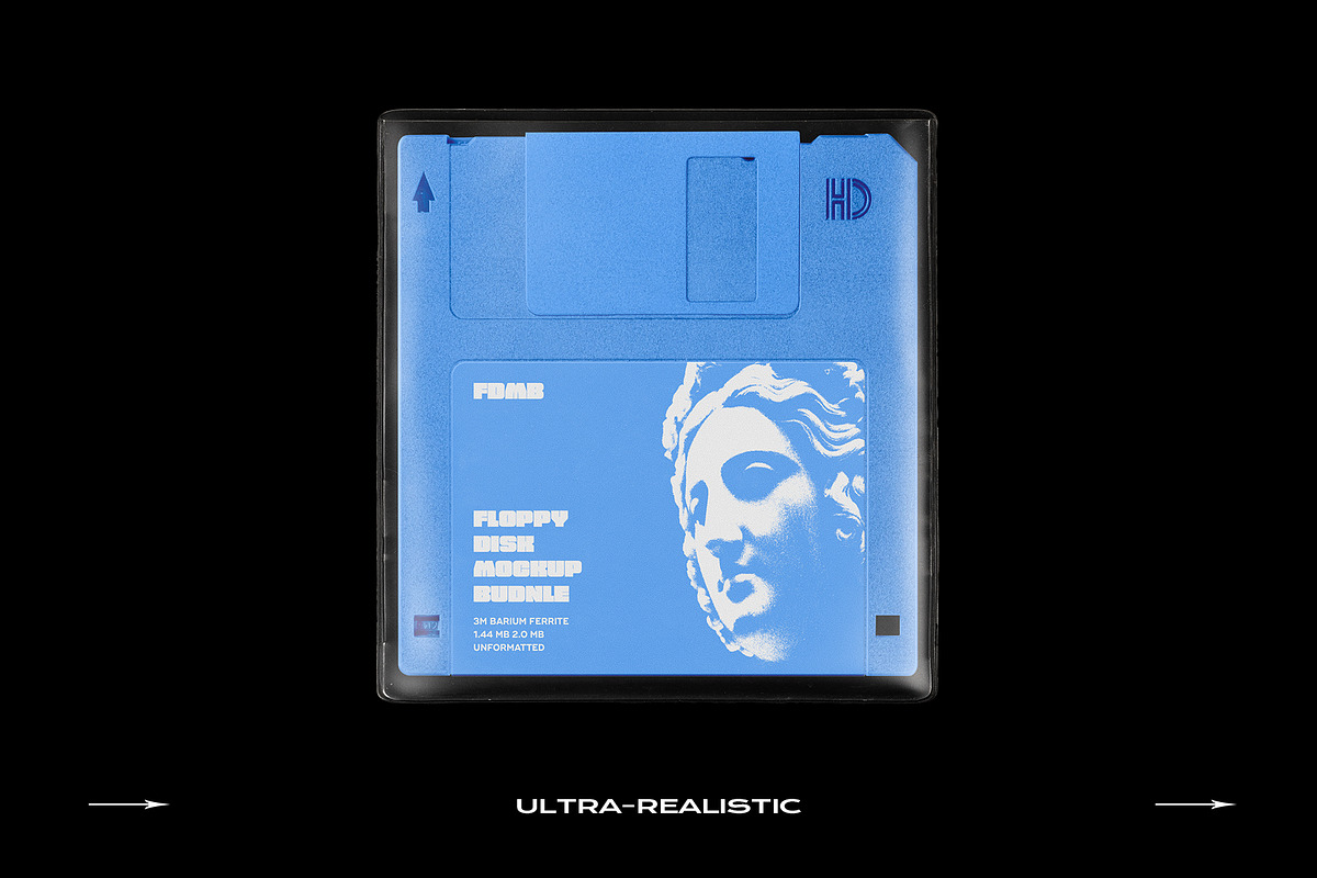 Floppy Disk Mockup Template Bundle, a Product Mockup by PrintPixel (Photo 19 of 28)
