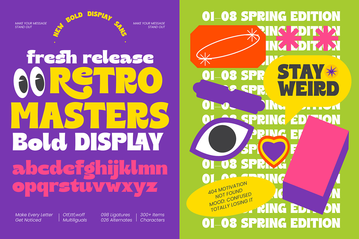 Retro Masters New Bold Display Sans, a Sans Serif Font by timelesstype.co (Photo 1 of 10)