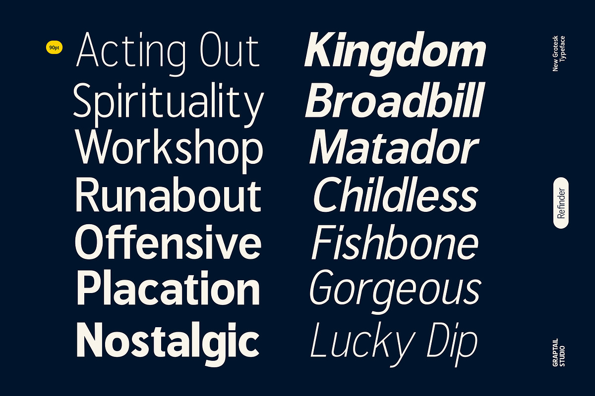 Refinder, a Sans Serif Font by Graptail (Photo 3 of 14)