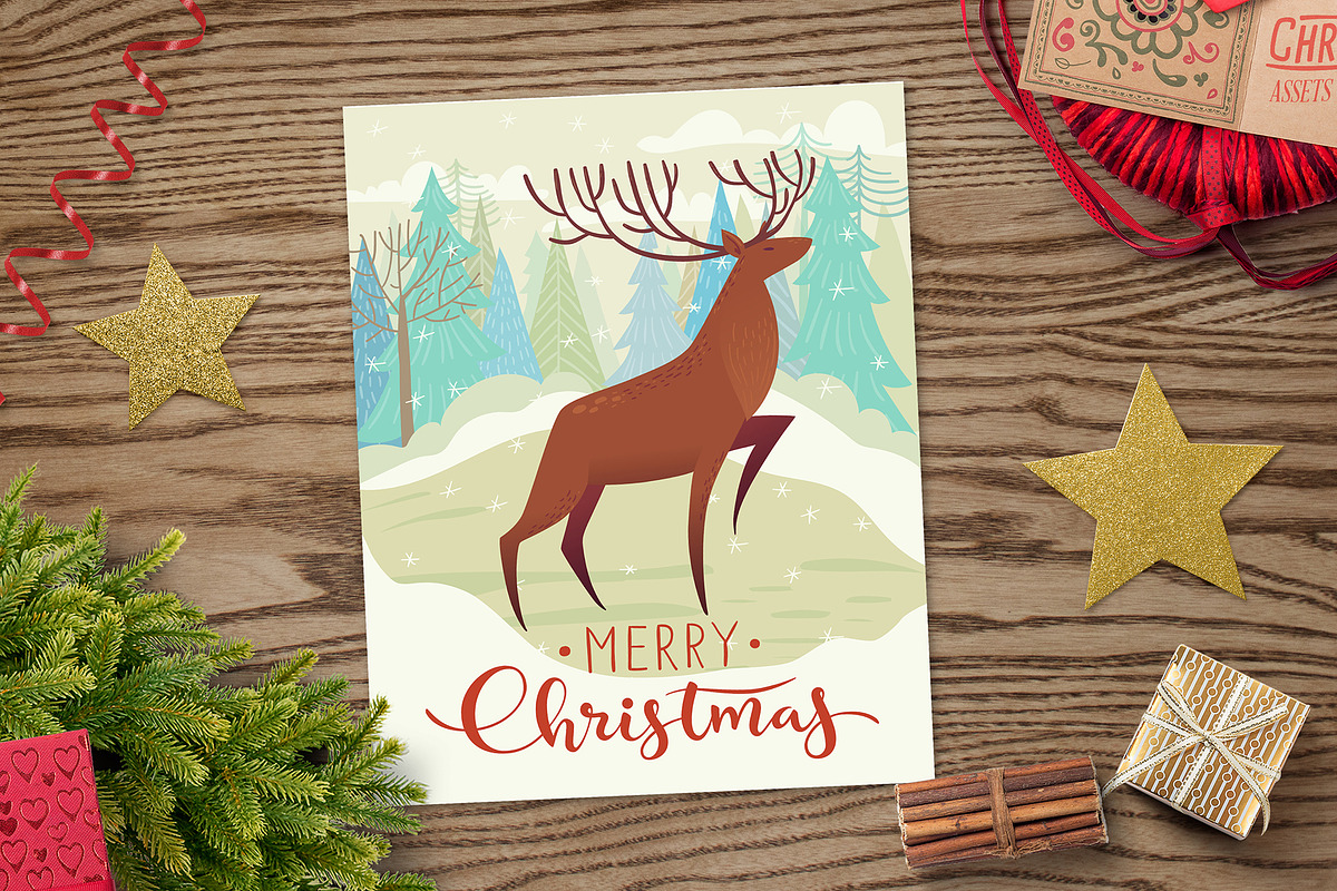Christmas cards design, an Animal Illustration by Giraffarte (Photo 3 of 6)