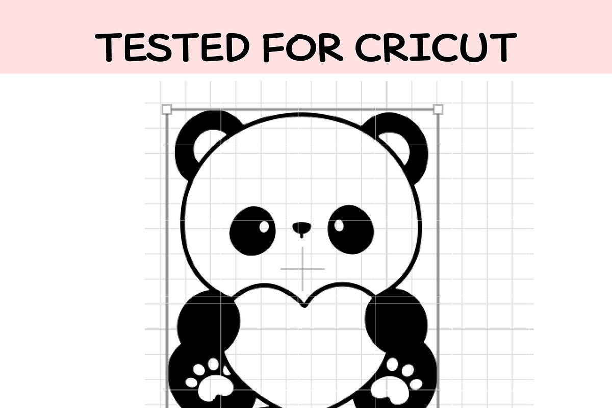 Cute Panda with Heart SVG | Kawaii V, an Illustration by TheHitShop (Photo 6 of 10)