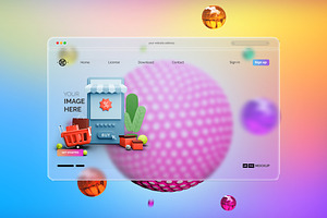 Gradient Glassmorphism Background, a Wearable Device Mockup by Artlogs