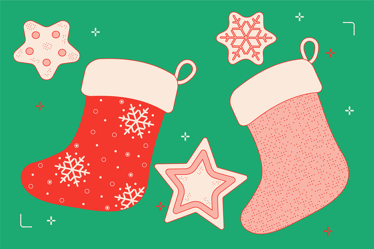 Christmas Decorations Vector, a Decorative Illustration by TheFoodAtlas (Photo 4 of 19)