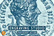 Engraving Studio Hatching Effect, an Action Add-On by DesignRocket (Thumbnail 1 of 9)