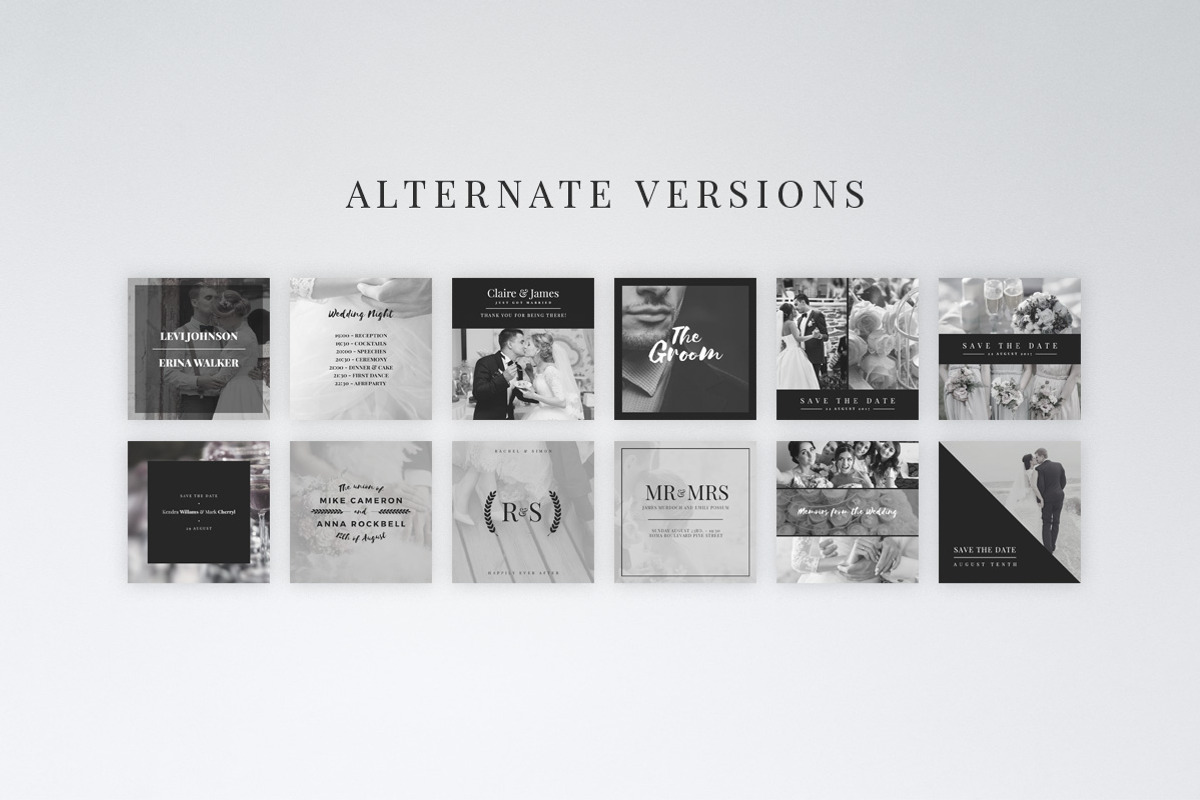 Instagram Wedding Pack, a Social Media Template by Tugcu Design Co. (Photo 3 of 8)