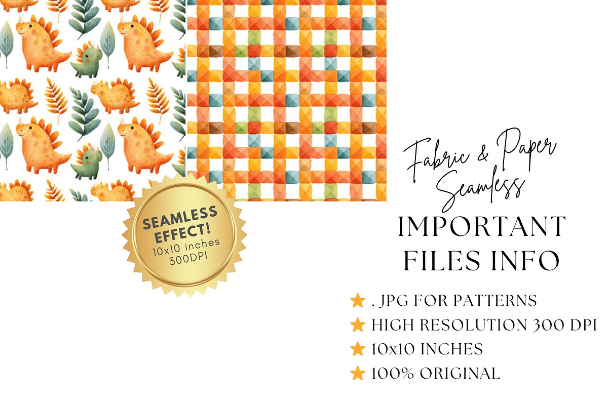 Cute Dinosaur Clipart + Patterns, an Animal Illustration by Nicole Branger Art (Photo 17 of 27)