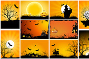 Halloween Backgrounds Set, an Illustration by PictureInStock (Thumbnail 3 of 3)