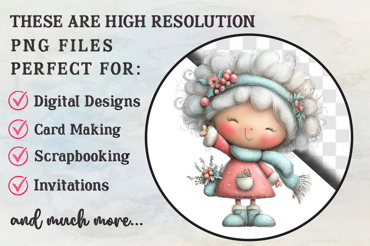 Cute Mrs Claus Clipart, an Illustration by RobertsArt (Photo 2 of 7)
