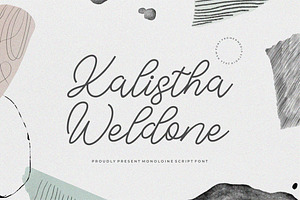 Kalistha Weldone || Monoline Script