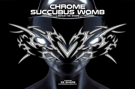 TRIBAL 3D CHROME SHAPE, an Object Graphic by BonkiStudio