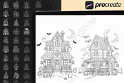 120 Procreate Halloween Castle Stamp, a Brush Add-On by DrawingStoryShop (Thumbnail 5 of 8)