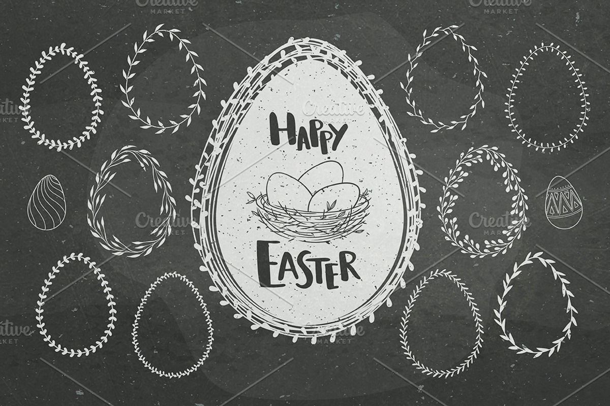 Easter Doodles and clip art, an Illustration by harmonia_green_art (Photo 3 of 4)