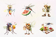 Summer Mosquitoes Clipart, an Illustration by CreationArt (Thumbnail 5 of 5)