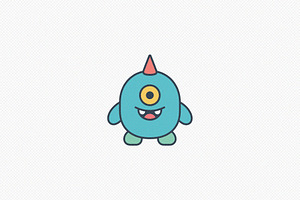 Cute Monster Illustration, a Decorative Illustration by Vectorium Studio