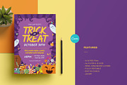 Halloween Trick or Treat Flyer, a Flyer Template by Creativestoree (Thumbnail 2 of 4)