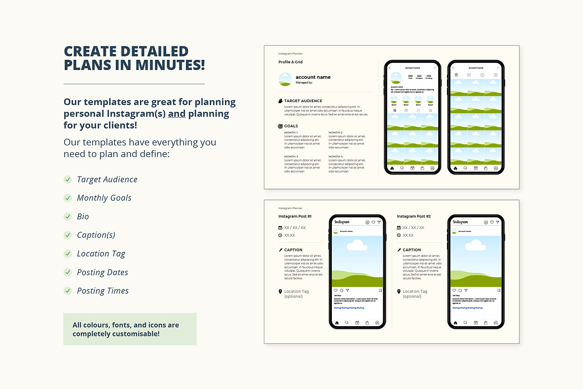 Instagram Visual Planner Template, a Social Media Template by ColourThisLove (Photo 3 of 7)