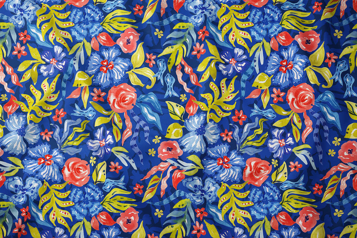 Vibrant Botanical Garden Pattern, a Pattern Graphic by SirenaArt (Photo 3 of 12)