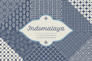 Indomalaya Batik Seamless Patterns