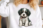 Watercolor Christmas Dogs Clipart, a Transportation Illustration by SinaCreation (Thumbnail 7 of 9)