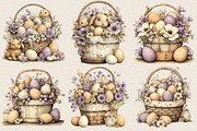 Easter Basket Clipart Set, an Illustration by SVGArt (Thumbnail 3 of 8)