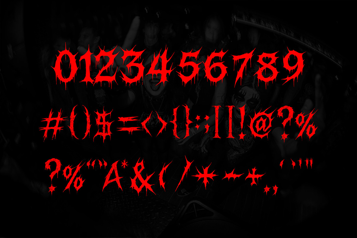 BloodThrone Gothic Metal Font, a Script Font by Art StoreID (Photo 5 of 12)