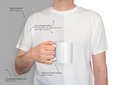 Mug mockup and editable T-shirt, a Shirt Mockup by Make Beautiful Things (Thumbnail 2 of 4)