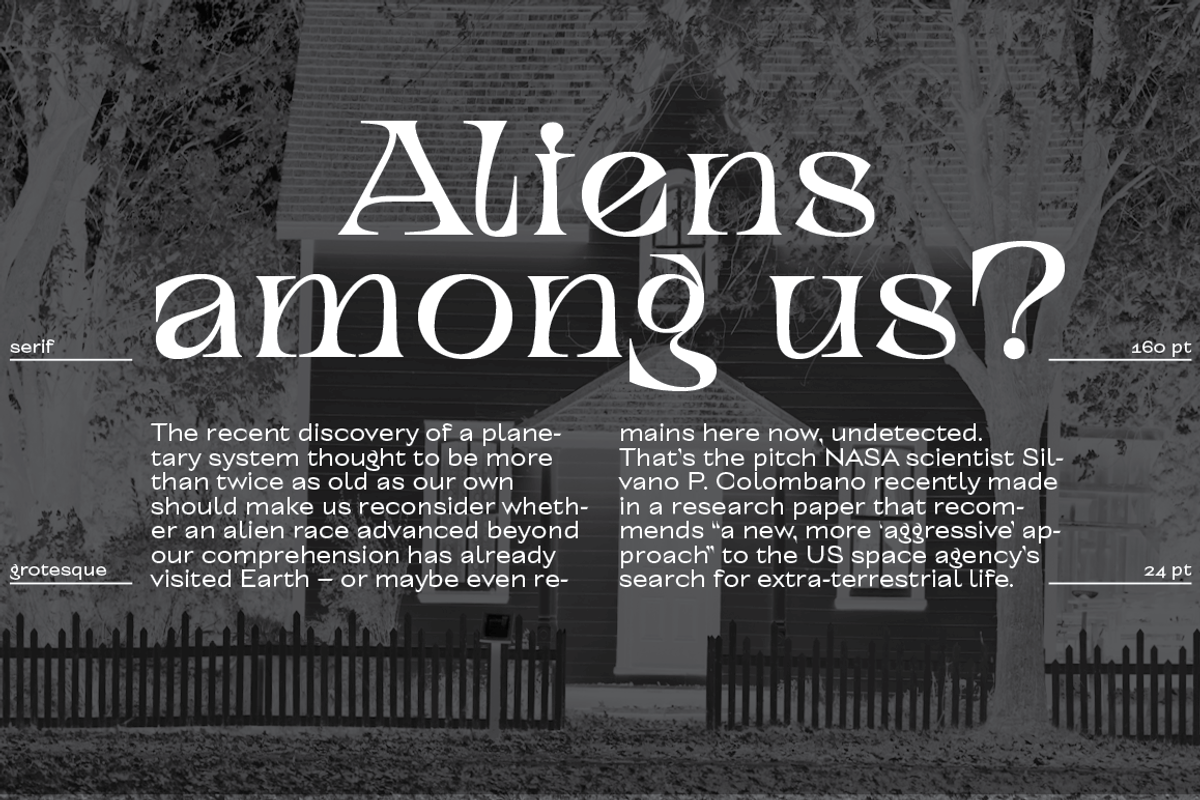 TT Alientz, a Serif Font by TypeType (Photo 3 of 15)