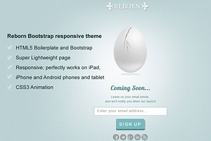 Reborn -Responsive Coming Soon Page