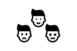 Expressions character solid icon, a Solid Icon by Creative priyanka
