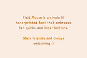 Field Mouse | A Hand-Printed Font, a Handwritten Font by Ashleigh Green Studios (Thumbnail 4 of 8)