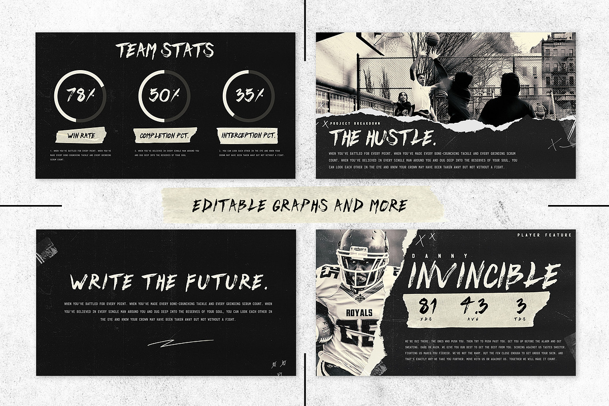 WILDCARD - PRO ATHLETE KEYNOTE PACK, a Presentation Template by GOAT Design Co. (Photo 6 of 13)