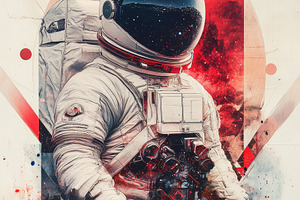collage astronaut in outer space, a Photo by Pictures for you!!!!!!!!!
