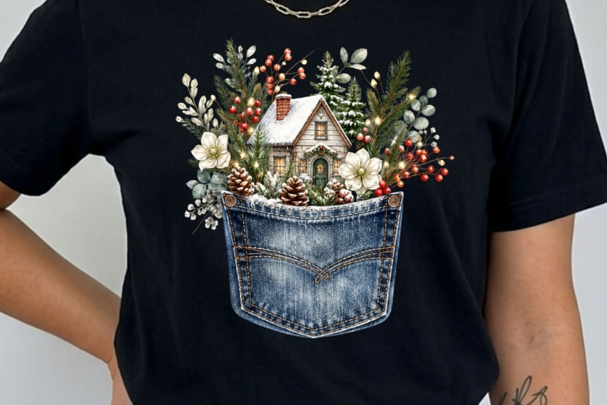 Christmas Denim Pocket Clipart, a Seasonal Illustration by Tanya Kart (Photo 3 of 9)
