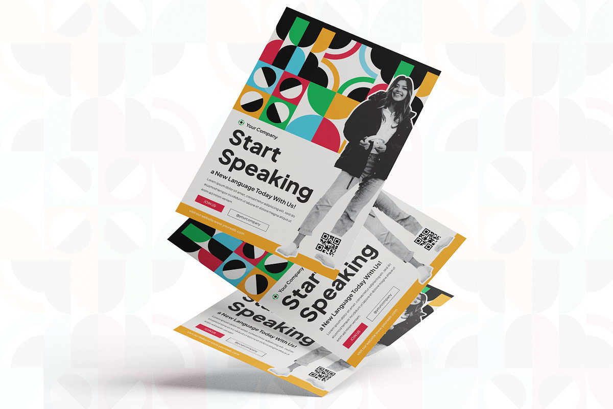 Language Course Flyer, a Flyer Template by Esensifiksi.studio (Photo 3 of 3)