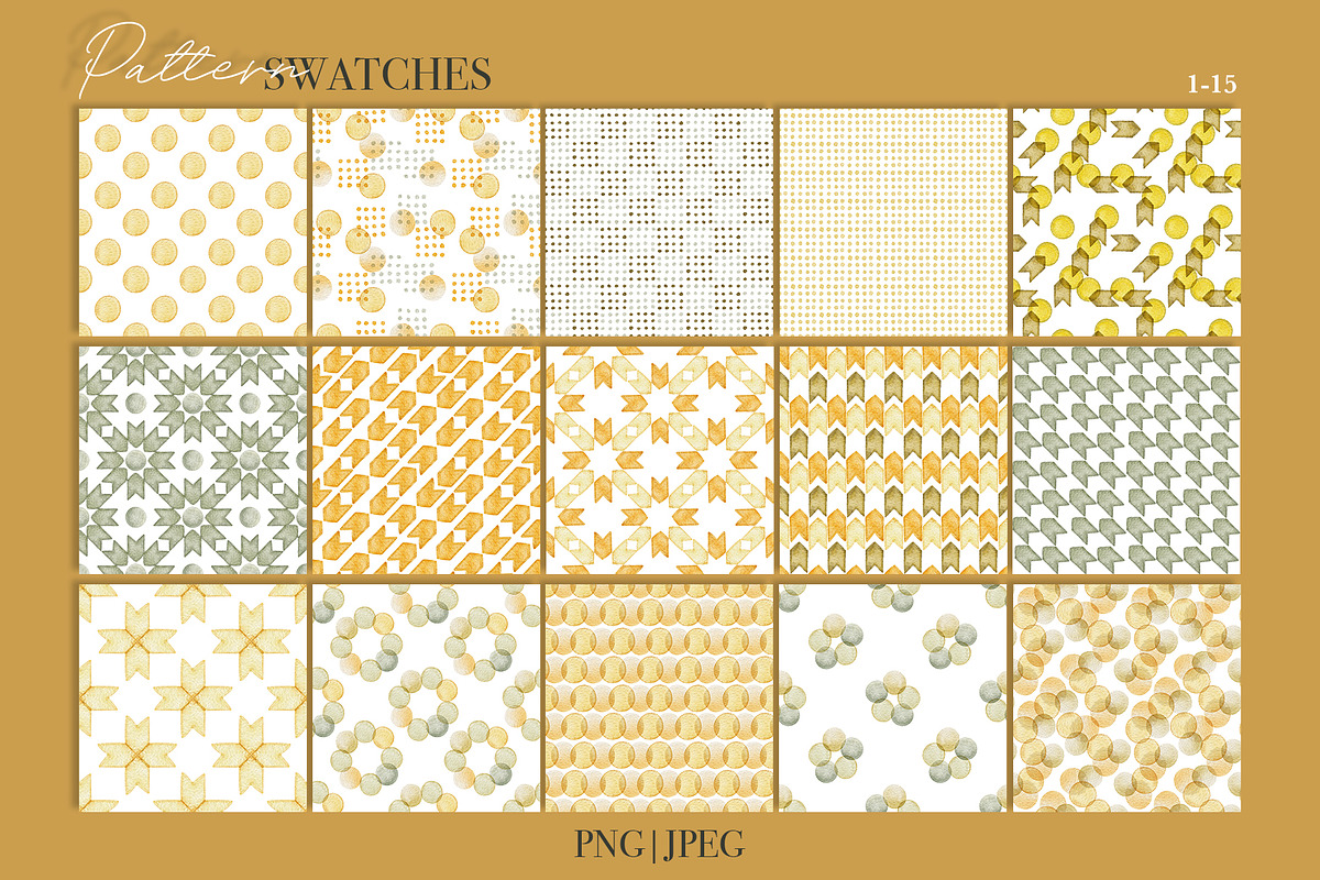 60 Retro Watercolor Patterns, a Pattern Graphic by ArtPavo (Photo 9 of 13)