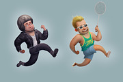 Running man characters, a Work Illustration by lemonoff (Thumbnail 2 of 4)