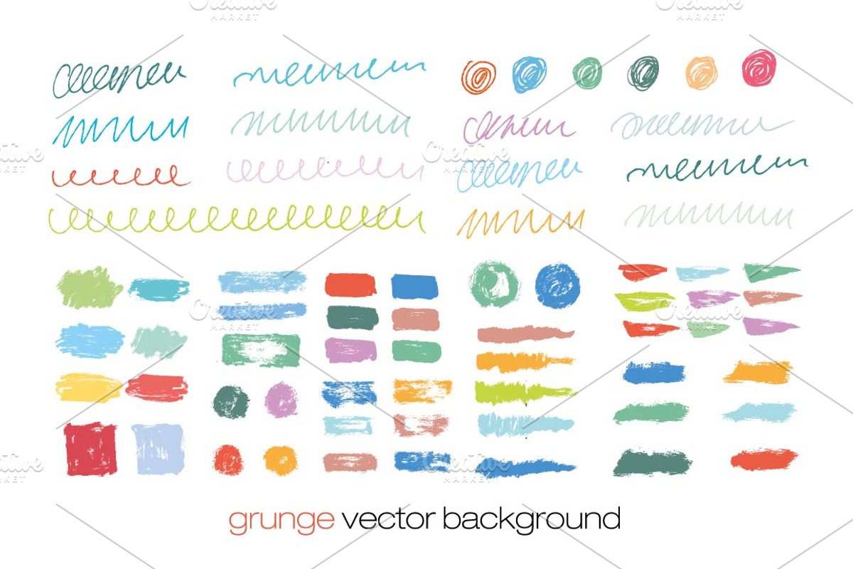 Vector set of brush strokes., a Texture Graphic by DikayaMiau (Photo 3 of 3)