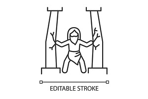 Samson Bible Story Linear Icon