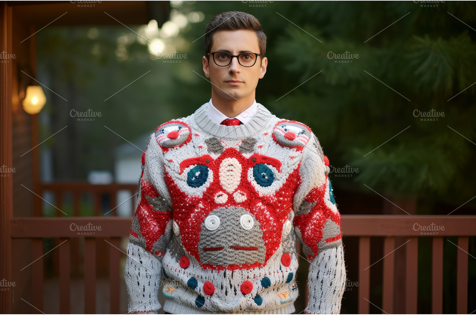 Colorful Man christmas sweater, a Holiday Photo by Ylivdesign