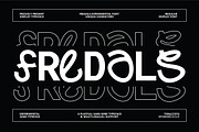 Fredals - Experimental Font, a Sans Serif Font by tebaltipislab (Thumbnail 1 of 10)