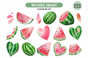 Pink Watermelon Clipart Bundle, an Illustration by TatiMockup (Thumbnail 2 of 4)