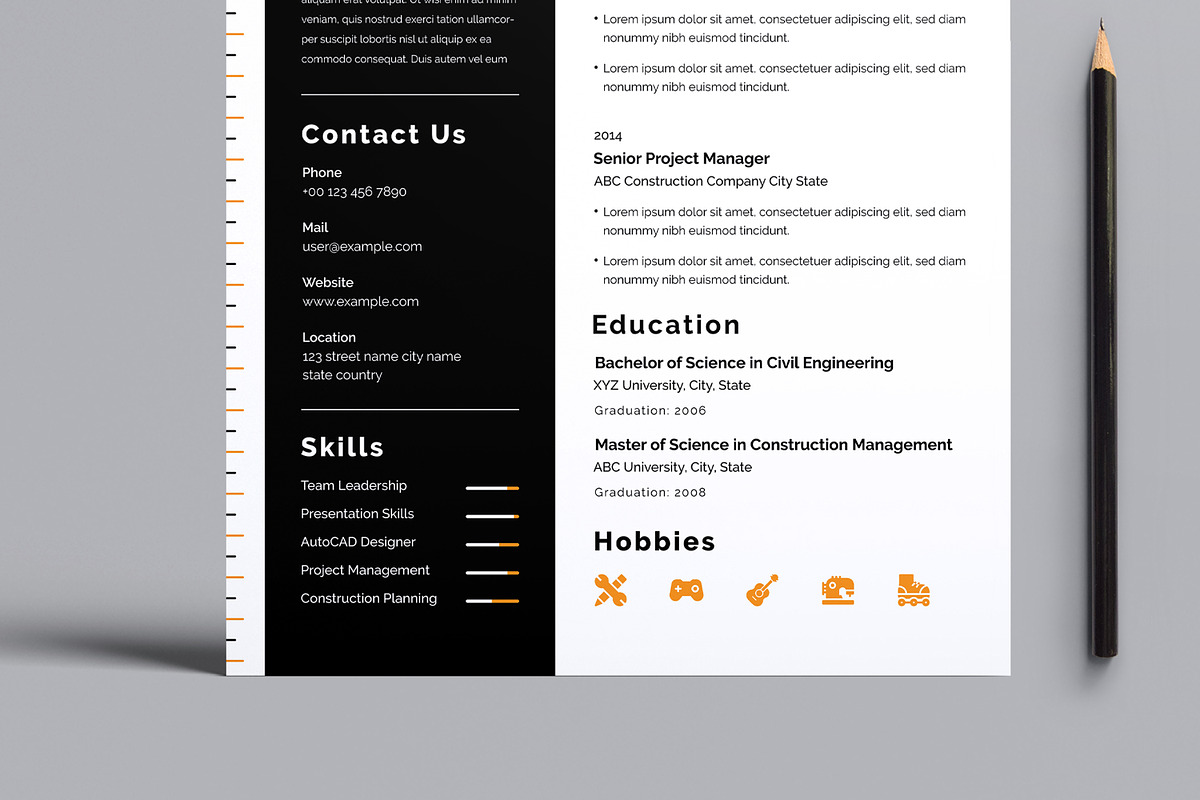 Resume Template, a Resume Template by MightyDesign (Photo 3 of 8)