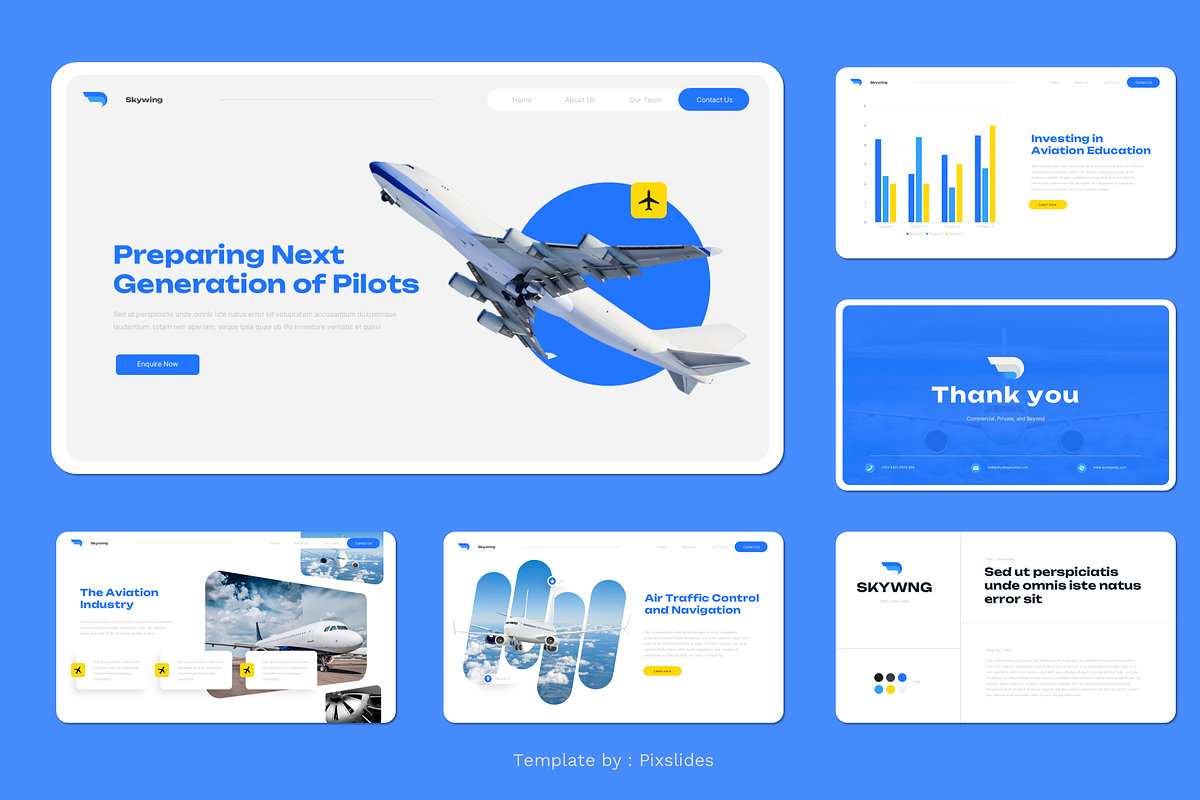 Aviation & Flight School PowerPoint, a Presentation Template by Pixslides (Photo 6 of 7)
