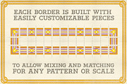 Chromatic Wood Type Borders, a Background Graphic by Quentin Bangston (Thumbnail 2 of 5)