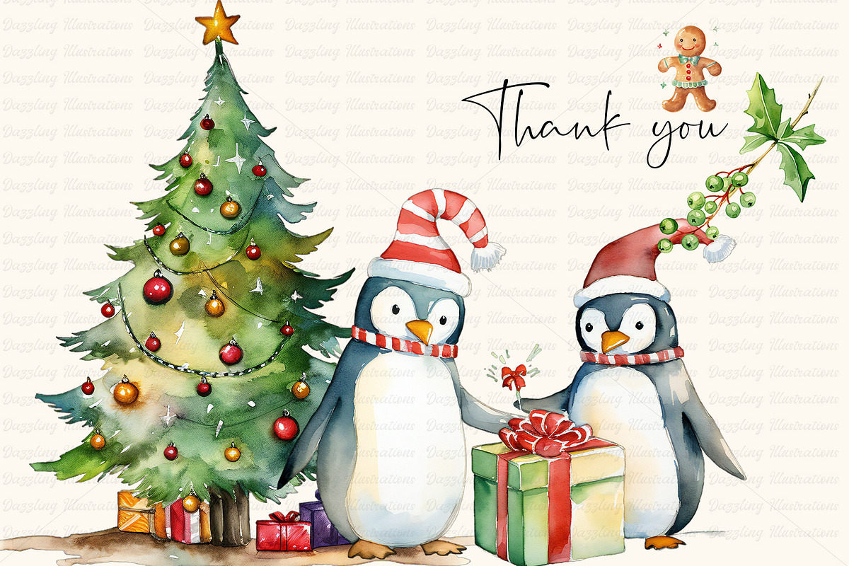 Christmas Animals: Penguins, a Seasonal Illustration by Dazzling Art Boutique (Photo 15 of 15)