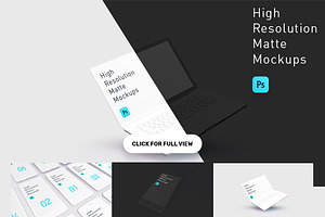 High Resolution Matte Mockups